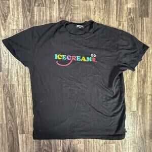 ICECREAM Black Graphic Logo T-Shirt Streetwear BBC Brand Tee XL (Pre-Owned)